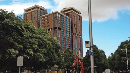 Obras del carril bici en la zona del año pasado.