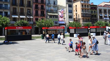 Los módulos de bar de la plaza del Castillo