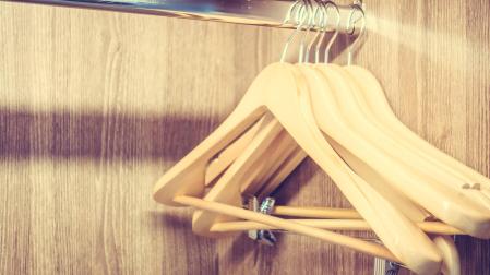 Selective focus point on Clothes hanger - Vintage Filter
