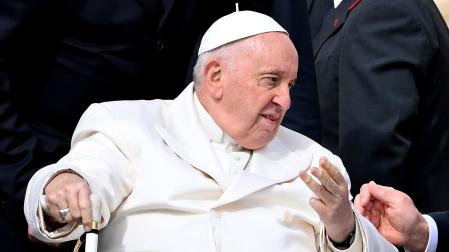 El Papa Francisco, durante la audiencia ofrecida este miércoles y antes de ser ingresado