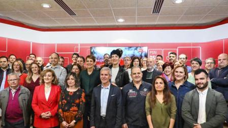 Imagen de la presentación de los candidatos a las próximas elecciones municipales y autonómicas del 28 de mayo por el PSN