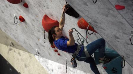 Fotos del Campeonato navarro de escalada de dificultad. /