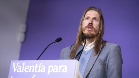 El portavoz de Podemos, Pablo Fernández
