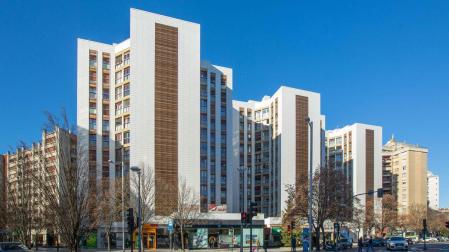 Imagen de las Torres de Urbasa, donde se ha proyectado las envolventes de las fachadas