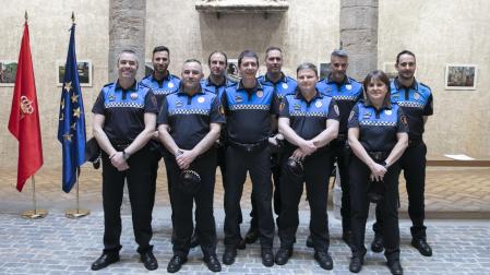 Imagen de los nuevos subinspectores de Policía Municipal de Pamplona