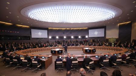 La reunión de ministros de Asuntos Exteriores de la OTAN en la sede de la Alianza en Bruselas,