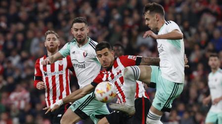 Aimar Oroz, en el partido contra el Athletic en San Mamés