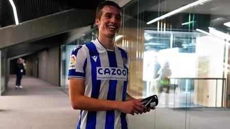 Ion Pacheco, en una imagen compartida en redes por la Real Sociedad.