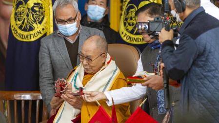 Una imagen del Dalai Lama en noviembre de 2022