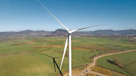 Imagen tomada a través de un dron durante la instalación del prototipo entre Izu y Ororbia
