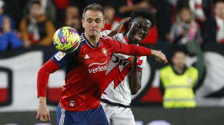 Kike García y Mumin, en el partido Rayo-Osasuna