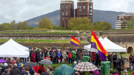 Fotos del homenaje en Pamplona a los navarros asesinados tras el golpe de Estado de 1936