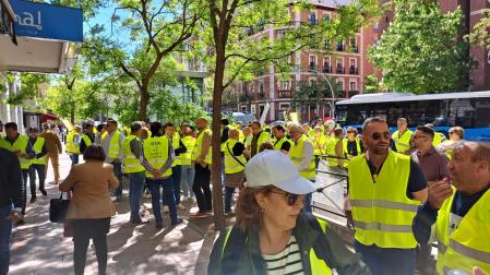 Avicultores, en la protesta de Madrid