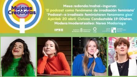 Cartel del ciclo “Mujeres creadoras” del INAI e IPES