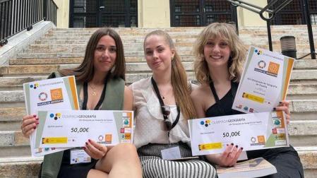 Desde la izquierda, Carlota del Barrio, Ekaterina Silka y Andrea Azanza