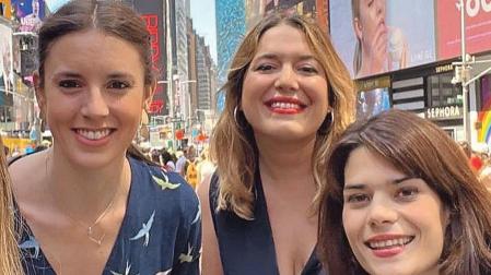 Irene Montero, Ángela Rodríguez ‘Pam’ e Isa Sierra, en una de las fotos de su viaje a Nueva York
