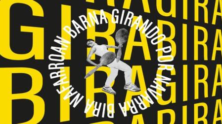 Detalle del cartel de ‘Girando por Navarra / Bira Nafarroan Barna’