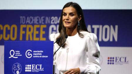 La Reina Letizia, durante la 9ª Conferencia Europea 'Tabaco o Salud'