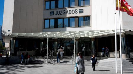 Vista del exterior de los Juzgados de la Plaza de Castilla en Madrid