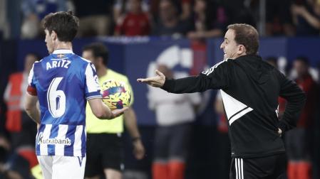 Jagoba Arrasate, en el partido contra la Real Sociedad