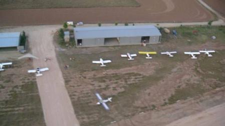 Vista aérea del Club de Vuelo Agua Salada de Tudela