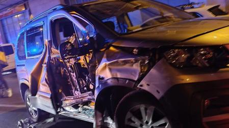 Accidente de tráfico en la calle Río Queiles de Pamplona
