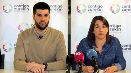 Carlos Guzmán y Begoña Alfaro, este miércoles en Pamplona