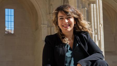 Rosana Corbacho, este miércoles en Viana. Decidió estudiar psicología al observar cómo sufrían músicos y otros profesionales del sector.