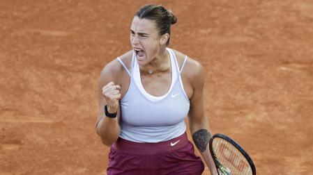 Sabalenka celebra uno de los tantos