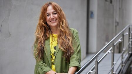 Isabel González, el miércoles en Pamplona. Participó en 2019 en Letraheridas y en 2022 en Oh, diosas amadas para hablar de Grace Paley