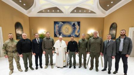 La delegación ucraniana, recibida por el Papa