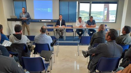 De izquierda a derecha, los presidentes de las asociaciones: José Antonio Moliner (Tradime), Eduardo Rilova (Asebutra), Javier González (Apetamcor) y Peio Perochena (Tradisna)