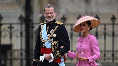El rey Felipe VI y la reina Letizia, en la coronación de Carlos III de Inglaterra