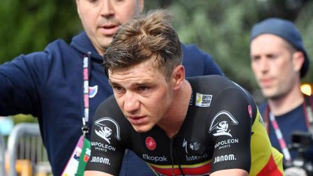 Remco Evenepoel durante la última etapa del Giro