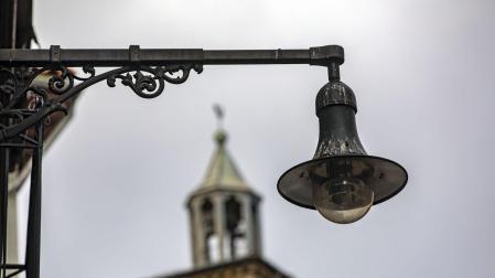 Una farola en Pamplona
