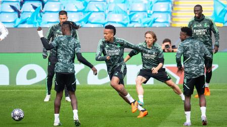 Entrenamiento del Real Madrid previo a la vuelta de semifinales de Champions contra el Manchester City