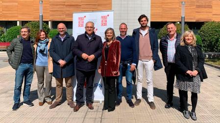 La candidata de UPN a la Alcaldía de Pamplona, Cristina Ibarrola, en el acto electoral de este miércoles