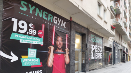 Imagen del nuevo gimnasio Synergym en los antiguos cines Olite