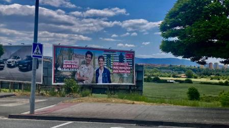Cartel electoral de Elma Saiz y María Chivite