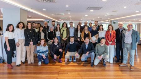 Asistentes al 20 aniversario del Colegio de Podólogos de Navarra.