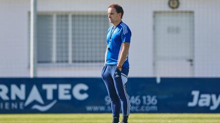 Jagoba Arrasate, entrenador de Osasuna, en una de las sesiones anteriores
