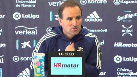 Jagoba Arrasate, en la rueda de prensa previa al partido ante el Atlético de Madrid