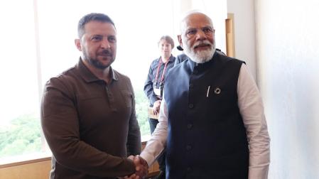 G7.- Zelenski se reúne en persona con el primer ministro de India por primera vez desde el principio de la guerra