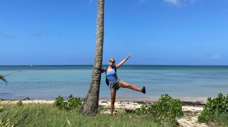 Carla Monreal Ciáurriz en la isla de Marie Galante, junto a Guadalupe