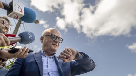 Manuel Baltar, durante un mitin reciente de precampaña