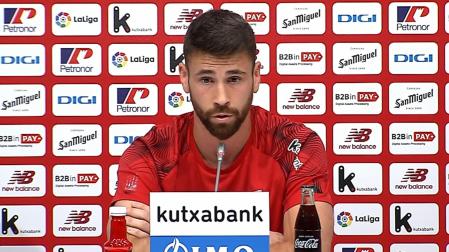 Unai Simón, en su comparecencia ante la prensa este martes