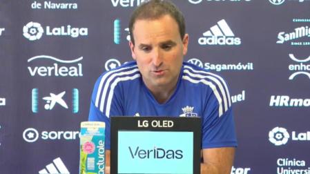 Jagoba Arrasate, este miércoles en su comparecencia ante los medios previa al partido frente al Athletic