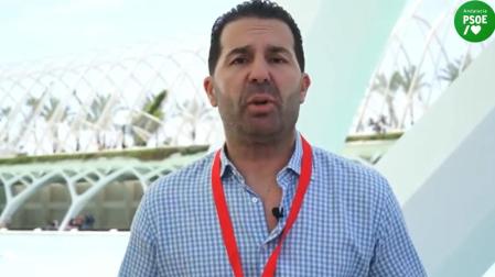 Noel López, en una captura de un vídeo publicado por @psoedeandalucia