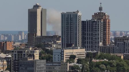 Kiev ha sido escenario este lunes de nuevas explosiones en el marco de un nuevo ataque por parte del Ejército ruso
