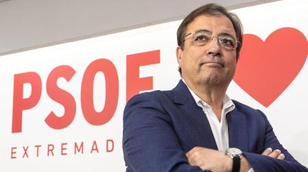 El presidente extremeño en funciones, Guillermo Fernández Vara, durante la reunión del Comité Ejecutivo Regional del PSOE de Extremadura